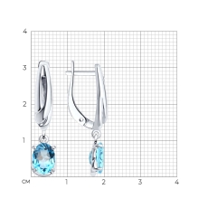 Topaz qaşlı gümüş sırğalar 2