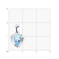 Topaz qaşlı gümüş kulon 2