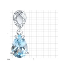 Topaz qaşlı gümüş kulon 2