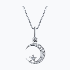 Fianit daşlı gümüş müsəlman kulonu