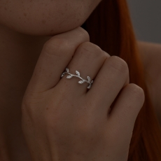Fianit daşlı gümüş üzük 3