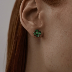 Серьги из серебра с фианитами 3