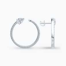 Серьги из серебра с фианитами